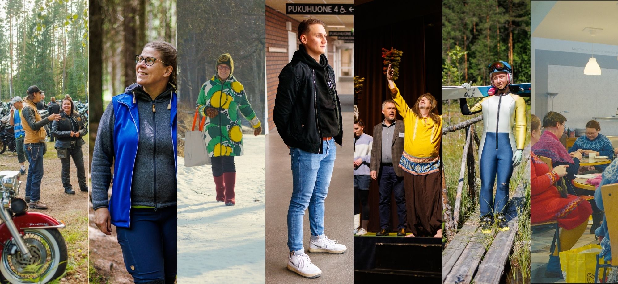 Kollaasi videotarinoiden still-kuvista.