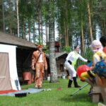 Theatre performance during Childrens event at Laurinmäki crofter's museum yard.