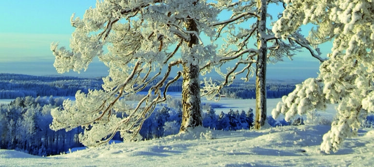 winter view from Hakoinen Castle hill Janakkala Finland