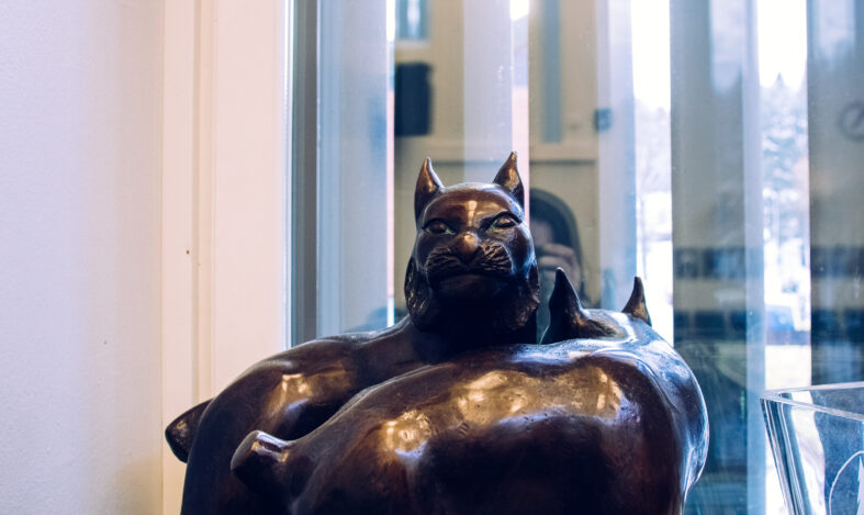 Ilvesveistos ikkunalaudalla.