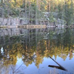 Lake and rocks.