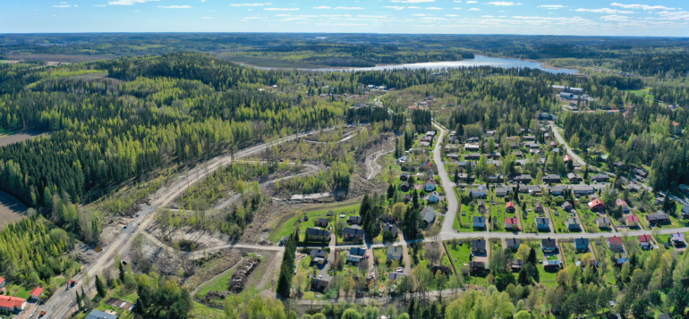 Mäyrän alue ilmakuvassa