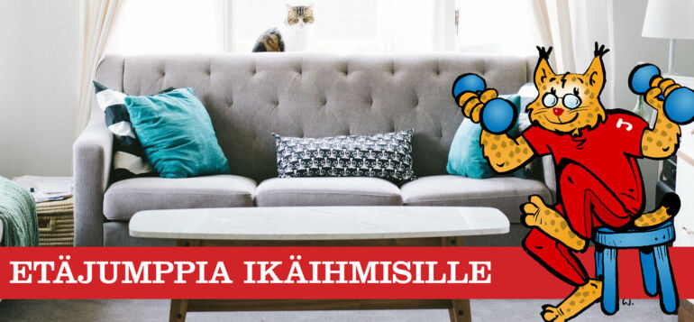 Etäjumppia ikäihmisille.
