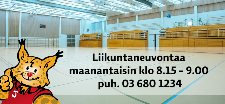 Liikuntaneuvontaa maanantaisin klo 8.15 - 9.00 puh. 03 680 1234.