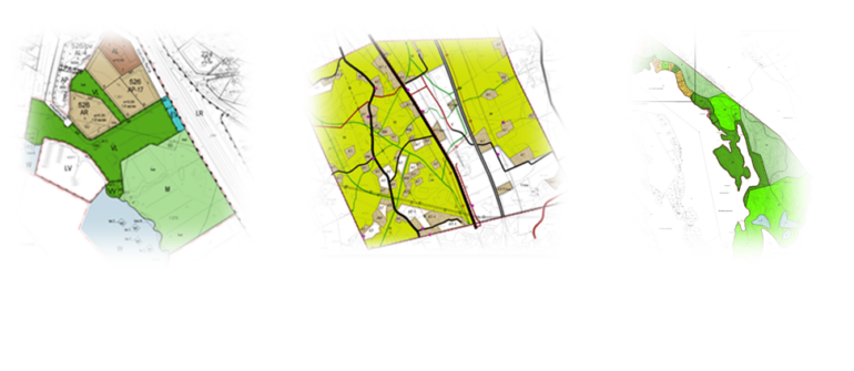 Pienoiskuvat vireillä olevista kaavoista. Ahilammin asemakaava, Punkan osayleiskaava ja Mallinkaistenjärven ranta-asemakaava.