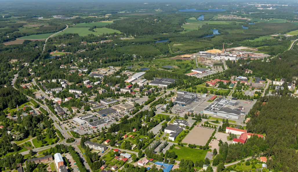 Aerial picture of Turenki population center.