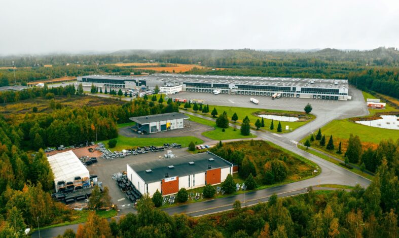 Ilmakuva teollisuusalueelta.